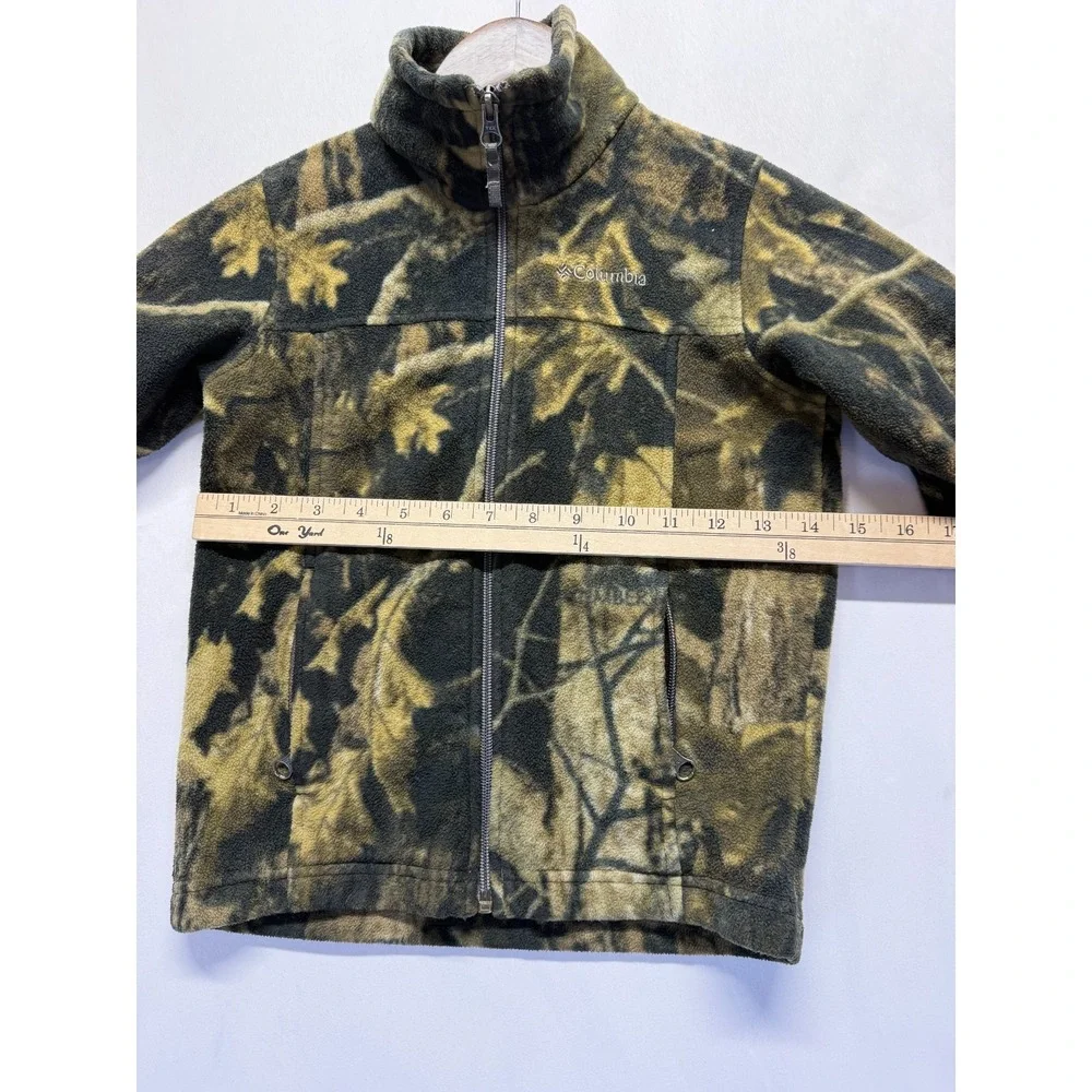 Columbia Sportswear Fleece Jacket Boys XS (6/7) Multi Camouflage Print Full Zip